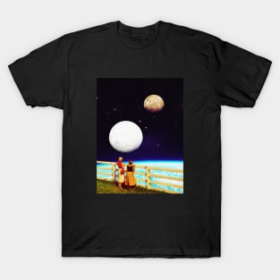 Two Of Us - Space Collage, Retro Futurism, Sci-Fi T-Shirt